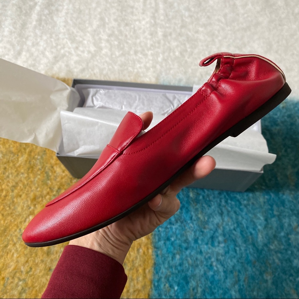 Everlane The Day Loafer Leather Shoes Deep Red - Picture 6 of 8